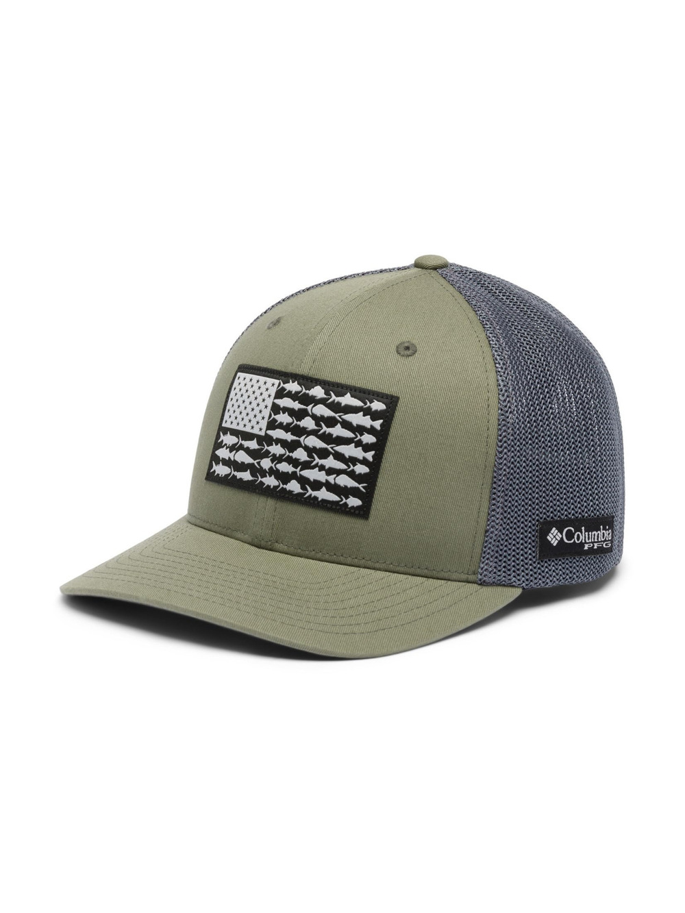 Unisex Adult PFG Logo Mesh Ball Cap | Cypress, Grill, Us Fish Flag | Size S-M
